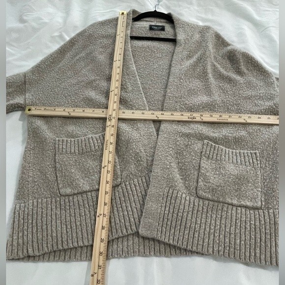 ZARA Knit Neutral Size SMALL Cardigan Women's‎ Oatmeal Open Front Sweater - Picture 4 of 8